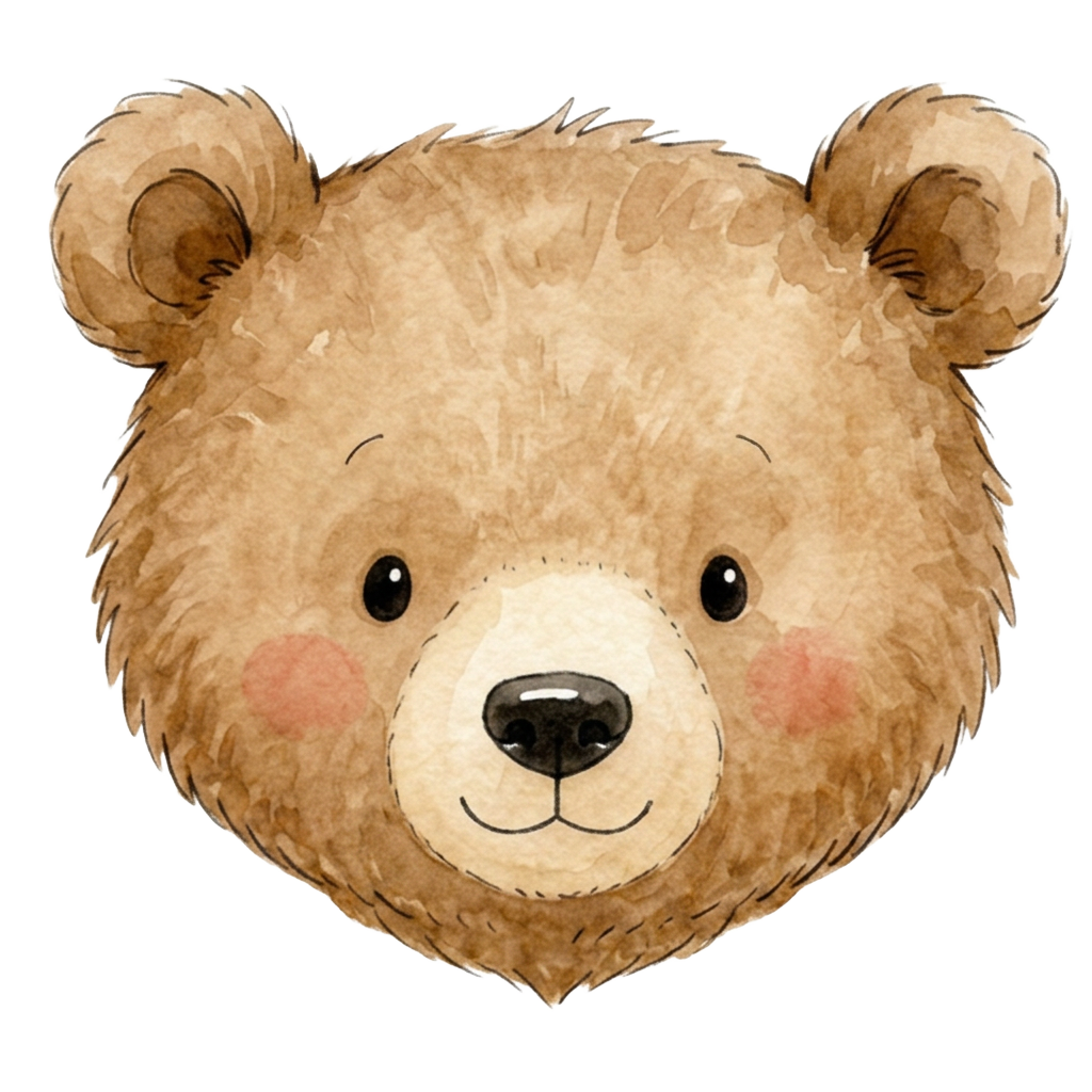 Curious Cubs Speech Therapy bear cub logo